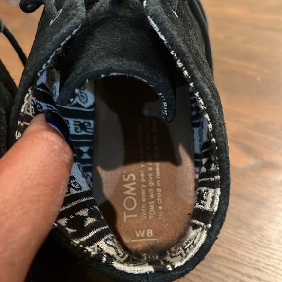 Toms Black Wedges size 8 - Picture 6 of 7